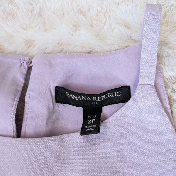 Like New Banana Republic Mauve Sleeveless Keyhole Dress - 8P - Picture 4 of 6